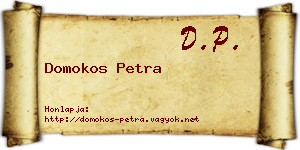 Domokos Petra névjegykártya